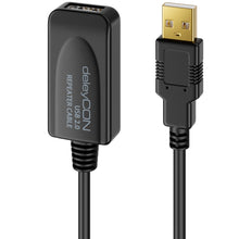 Carica l'immagine nel visualizzatore di Gallery, deleyCON 5m Cavo Attivo USB 2.0 Prolunga Attiva con Amplificatore di Segnale USB2.0 Ripetitore Cavo di Prolunga USB3.0 P