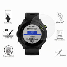 Carica l'immagine nel visualizzatore di Gallery, MWOOT Compatibile con Garmin Forerunner 55 Smartwatch Pellicole in Vetro Temperato 4 Pezzi e Custodie Protezione in Sili
