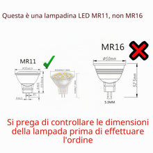Carica l'immagine nel visualizzatore di Gallery, Lampadine LED MR11, 12V 3.5W Pari a Lampadine Alogene 25-35W, Base GU4.0, Bianco (6000K, Confezione da 6)