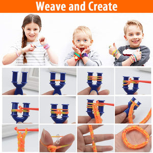 2500pcs Elastici per Braccialetti, Bracciale Elastici Colorati Bands Kit, fai da te Bambina Elastici di Gomma Bracciale Lavorare a Maglia Fare Braccialetti Perline Giocattolo