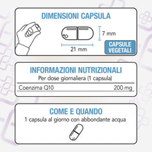 Carica l'immagine nel visualizzatore di Gallery, Coenzima Q10 200mg da Fermentazione Naturale PiùLife, 120 Capsule