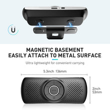 Carica l'immagine nel visualizzatore di Gallery, AGPTEK Vivavoce Auto Bluetooth 5.3 con Siri Assistente Comandi Vocali di Google Altoparlante Kit e Scheda TF Supporto per Aletta Parasole Connessione Automatica, Nero