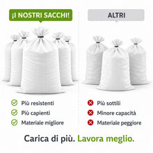 Carica l'immagine nel visualizzatore di Gallery, Sacchi per Macerie 130 x 80 cm, 10 Sacchi in PP Rinforzato con Fascette