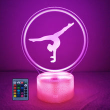 Carica l'immagine nel visualizzatore di Gallery, 3D Ginnastica Luce Della Notte Lampada 7/16 Cambiamento di Colore LED USB Power Telecomando Kids Toys Gift Decor Decoraz