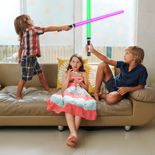 Carica l'immagine nel visualizzatore di Gallery, Lightsaber RGB a 7 Colori Modificabili,Laser Telescopiche Lightsaber Giocattolo,Manico Lunghezza Regolabile 41-80 cm,Sou