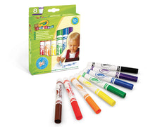 Carica l'immagine nel visualizzatore di Gallery, CRAYOLA Mini Kids - Kit di 8 Pennarelli Super Lavabili, Punta Arrotondata di Sicurezza, Colori Assortiti, Età consigliata: dai 12 mesi, 8324