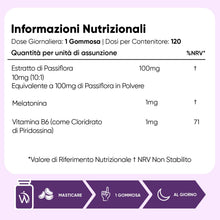Carica l'immagine nel visualizzatore di Gallery, Melatonina Gommose, 120 Caramelle Vegane da 1mg (1 Sola la Sera), 4 Mesi