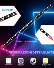 Carica l'immagine nel visualizzatore di Gallery, ALOPEE - Confezione da 6 Pezzi 30CM 11,8 "Rosso 5050 18SMD LED DC 12V Striscia Impermeabile Luce Sottoscocca per Motocic