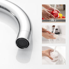Carica l'immagine nel visualizzatore di Gallery, Auralum Rubinetto Lavello Cucina Cromato Girevole a 360 °, Miscelatore Cucina Monocomando Per Lavandino,Rubinetti Acqua Calda e Fredda