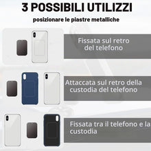Carica l'immagine nel visualizzatore di Gallery, 4 Pezzi Placche Metalliche adesive, Placca Metallica Adesiva per Calamite Cellulare Auto - Piastra Metallo Universale co