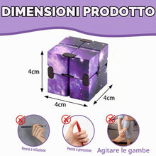 Carica l'immagine nel visualizzatore di Gallery, KYLOS Cubi Fidget 1 Pezzo, Infinity Cube Per Adulti E Bambini, Giocattolo Antistress, Sollievo Dallo Stress, Colore Viol