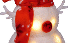 Carica l'immagine nel visualizzatore di Gallery, Bambelaa! Pupazzo di neve con luce LED, rosso, decorazione natalizia illuminato, 42 cm, funzionamento a batteria