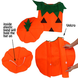 DERAYEE Costume da Zucca di Halloween,Bambini Vestiti Halloween,Costume Carnevale Cosplay Feste
