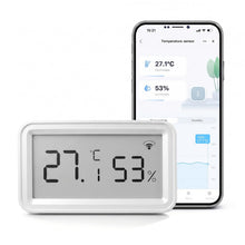 Carica l'immagine nel visualizzatore di Gallery, Termometro Ambiente Interno, Igrometro Umidità Casa WiFi, Con Smart Alert, Archiviazione dei dati, Termoigrometro per ca