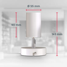 Carica l'immagine nel visualizzatore di Gallery, B.K.Licht Faretto da parete o soffitto orientabile, attacco per lampadina GU10 non inclusa, plafoniera in metallo bianco