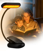 Carica l'immagine nel visualizzatore di Gallery, Klarlight Luce per Lettura Libri a Letto, Luce Ambra 1800K senza Luce Blu, Dimmerazione Continua con Memoria, Clip Legge