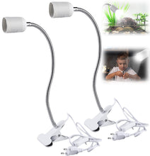 Carica l'immagine nel visualizzatore di Gallery, Confezione da 2 Lampade a Pinza: Supporto per Lampada LED E27, Lampada a Pinza con Collo di Cigno e Interruttore, Lampad