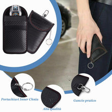 Carica l'immagine nel visualizzatore di Gallery, 2 Pezzi Portachiavi Auto Antifurto per Auto Protezione, Sacchetti Schermati per Chiavi Auto con blocco RF1D, Custodia Pr
