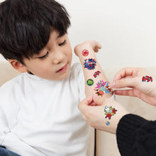 Carica l&#39;immagine nel visualizzatore di Gallery, Tatuaggi Temporanei i suoi fantastici amici, 8 fogli per bambini Ragazzi Festa Complean