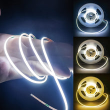 Carica l'immagine nel visualizzatore di Gallery, 12V Striscia LED COB da 6500K, flessibile Strip Alta Luminosita 4mm di larghezza, 480LEDs/m nastro luminoso Luci tagliab