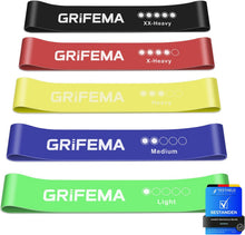 Carica l'immagine nel visualizzatore di Gallery, GRIFEMA GA5001 Fasce Elastiche Fitness Set da 5 – Elastici Palestra