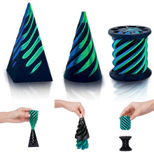 Carica l'immagine nel visualizzatore di Gallery, Impossible Cone (3PCS), 3D Stampato Spiral Cone Fidget Toy, Impossibile Piramide Scultura Passthrough, Decorazioni per i