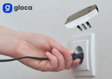 Carica l'immagine nel visualizzatore di Gallery, gloca Set 5 Spine Piatte Salvaspazio 10A Colore Bianco Standard Italiano 250V