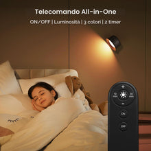 Carica l'immagine nel visualizzatore di Gallery, FULEN Lampada da Parete a LED, Lampada da Parete Touch Telecomando 3 Colori Luminosità Dimmerabile 3200mAh Batteria Rica