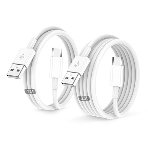 Cavo USB Type-C,Per Originale Cavetto USB C Cellulare Ricarica Rapida 2Pezzi 1M+2M,Per iPhone 17/Air/Pro/Pro Max/16/15/Pro/Plus/Pro Max,Per Samsung Galaxy S24/S23+/Ultra/S22/A53/A54/iPad Pro/Air/cavi