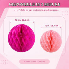 Carica l'immagine nel visualizzatore di Gallery, 12 PCS Sfere di Carta a Nido d'Ape per Decorazioni Feste