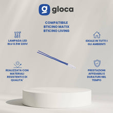 Carica l'immagine nel visualizzatore di Gallery, gloca Set 5 Lampade Led 0.5W 220V Compatibili Con Serie Matix E Living (Blu)
