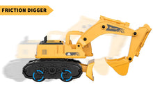 Carica l&#39;immagine nel visualizzatore di Gallery, GizmoVine Escavatore Giocattolo, Ruspa, 2 in 1 Camion a Frizione Modellini con Bulldozer, Parti Resistenti e Flessibili, Spiaggia Macchinine per Bambini 2 3 4 5 Anni, Regalo di Compleanno