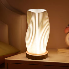 Carica l'immagine nel visualizzatore di Gallery, Lampada da Comodino Camera da Letto, Lampade Comodino Moderne, Lampada Dimmerabile con Paralume in PLA, Base in Legno, L