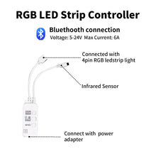 Carica l'immagine nel visualizzatore di Gallery, 44 Tasten Bluetooth LED Strip Controller APP Steuerung