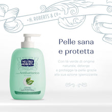 Carica l'immagine nel visualizzatore di Gallery, Neutro Roberts Sapone Liquido Antibatterico con Tè Verde, Sapone Liquido per le Mani con Ingredienti Naturali, Flacone i