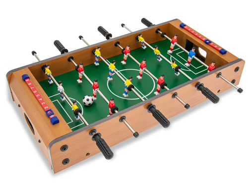 Teorema - Calcio Balilla per Bambini e Adulti, Biliardino da Tavolo in Legno, Mini Calcetto con 2 Palline, Misure 50x38x9 cm