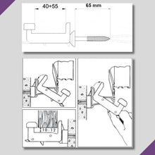 Carica l'immagine nel visualizzatore di Gallery, eacommerce - Ferma Imposte Regolabile | Sistema Automatico di Ancoraggio | Per Infissi da 40-55 mm | Blocca Scuri e Pers