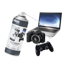 Carica l'immagine nel visualizzatore di Gallery, Ekon spray ad aria, spray a gas, gas compresso, 400ml, per tastiere, mouse, laptop, fotocamere, videocamere, MacBook, TV, smart TV, smartphone, tablet