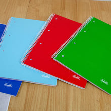 Carica l'immagine nel visualizzatore di Gallery, Favorit cf.5 Quaderni Spiralati A4, Rigatura Quadretti 4mm, Carta 80g/Mq, 1 rosso, 1 blu, 1 verde, 1 turchese + 1 colore a rotazione