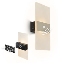 Carica l'immagine nel visualizzatore di Gallery, BRILONER Sticklights - Lampada parete senza fili con rilevatore di movimento, batteria ricaricabile, rimovibile magnetic