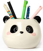 Carica l'immagine nel visualizzatore di Gallery, Legami - Portapenne in Ceramica, Desk Friends, Tema Panda, da Scrivania, Dipinti a Mano, Idea Regalo, Desk Organizer