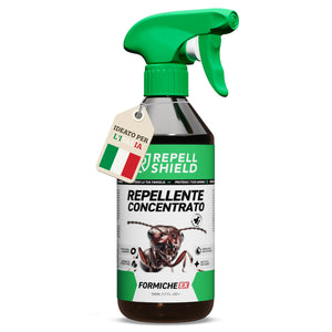 RepellShield® Spray Antiformiche e Antizanzare Naturale –500ml– Uso Interno ed Esterno – Sicuro per Bambini e Animali – Con Oli Essenziali di Menta, Lemongrass e Citronella