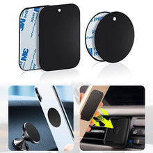 Carica l'immagine nel visualizzatore di Gallery, 4 Pezzi Placche Metalliche adesive, Placca Metallica Adesiva per Calamite Cellulare Auto - Piastra Metallo Universale co