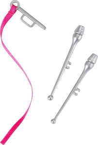 Barbie -Ginnasta, Bambola Bionda con Coloratissimo Body, 2 Bastoni e Nastro, Giocattolo per Bambini 3+ Anni, GTN65