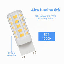 Carica l'immagine nel visualizzatore di Gallery, Klighten 6 pezzi Lampadina G9 Led 4W 450LM Bianco Naturale 4000K