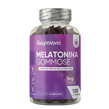 Carica l'immagine nel visualizzatore di Gallery, Melatonina Gommose, 120 Caramelle Vegane da 1mg (1 Sola la Sera), 4 Mesi