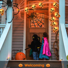 Carica l'immagine nel visualizzatore di Gallery, Catena luminosa a forma di teschio per Halloween, 3 m, 20 LED, catena di luci a forma di teschio, catena luminosa a LED 