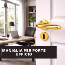Carica l'immagine nel visualizzatore di Gallery, Maniglie Porte Interne a Leva in Alluminio con Rosetta 45 mm – Coppia con Set Completo di Accessori per Porte in Legno, 
