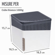 Carica l'immagine nel visualizzatore di Gallery, Wenko 50220100 Deumidificatore Cube 1000 G Deumidificatore capacità 1.6 L, Bianco