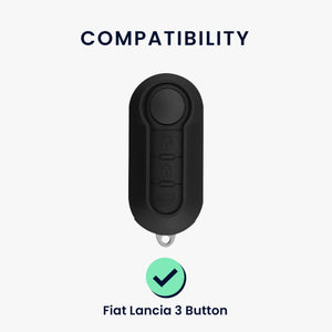 kwmobile Custodia Coprichiave Compatibile con Fiat Lancia con 3 Tasti Pieghevole Cover - Copritelecomando Chiave Auto - Copri Chiavi Macchina Bandiera Italiana